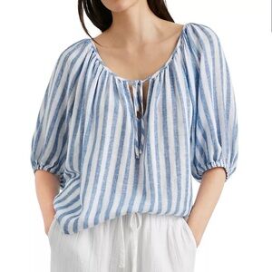 NWT Rails Kirstie Top In Casablanca Blue/White Stripe Size XS